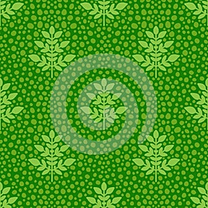 Flora abstract tree seamless leaves pattern for kitchen textiles and fabrics and linens and wrapping