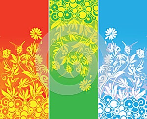 Flora banner three color