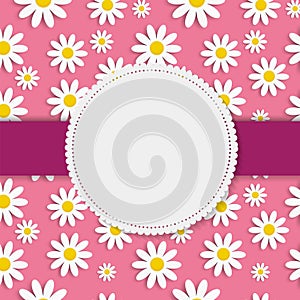 Flora Daisy Framel Design Vector Illustartion