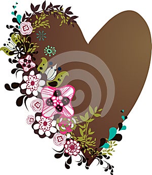 Flora love shape card