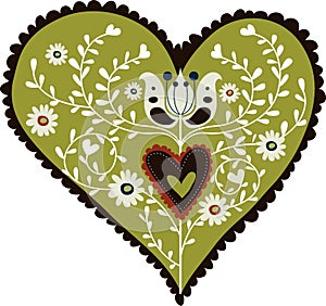 Flora love shape card