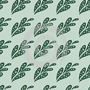 Flora seamless abstract pattern in hand drawn style with nature ornament. Grey background. Modern print