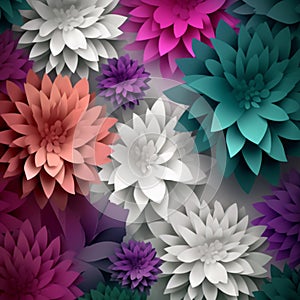 Floral 3D Effect Background Graphic