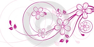 Floral abstract design element