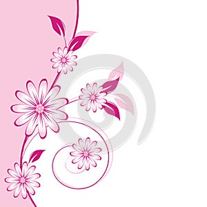 Floral abstract design element