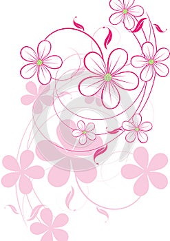 Floral abstract design element