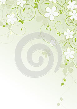 Floral abstract design element