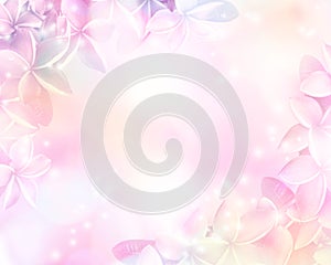 Floral abstract pastel background with copy space.