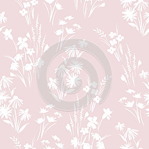 Floral abstract seamless pattern. Vector design for different surfases.