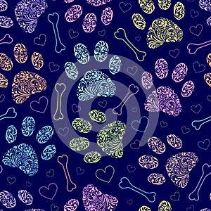 Floral animal paws photo