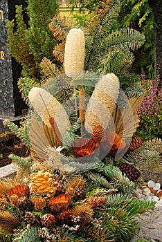 Floral arrangement cemetery