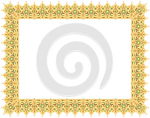 Floral Art Ornament Border in Pale colour
