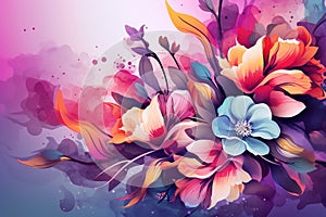 floral background - AI generative illustration