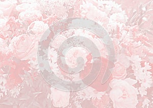 Floral background design with paeony and daisies
