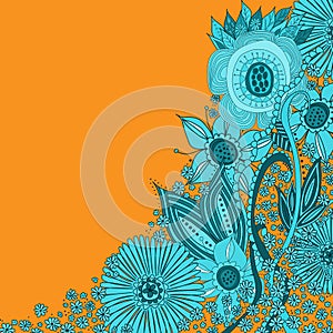 Floral background - floral pattern with copy space