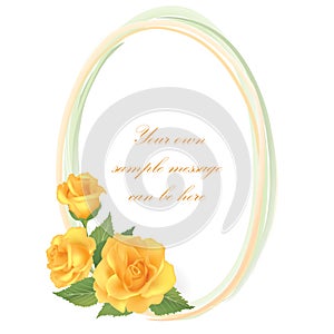 Floral background. Flower Rose frame