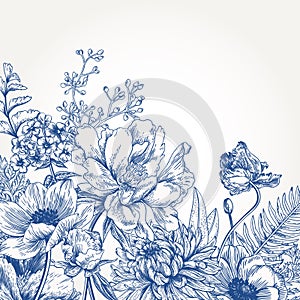 Floral background with flowers.