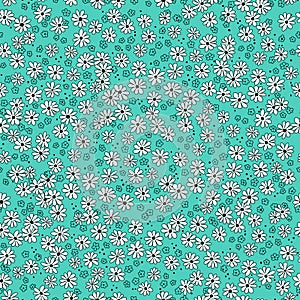Floral background - green seamless pattern
