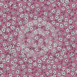 Floral background - maroon seamless pattern