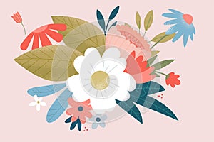 Floral background of nature, flower, hello spring and summer, beauty and fashion