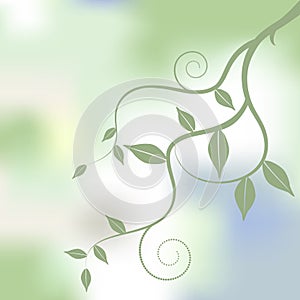 Floral background, ornament, leaves