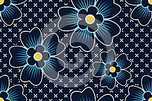 Floral background - Seamless pattern with tropical flower