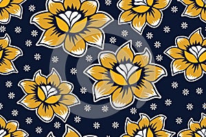Floral background - Seamless pattern with tropical flower