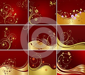 Floral Background with uniquely created floral elements