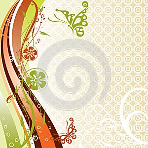 Floral background, vector