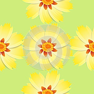 Floral background. Vector seamless pattern. Ornament for textiles.