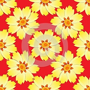 Floral background. Vector seamless pattern. Ornament for textiles.