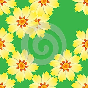 Floral background. Vector seamless pattern. Ornament for textiles.