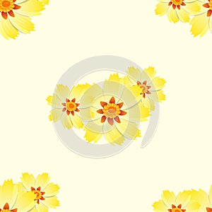 Floral background. Vector seamless pattern. Ornament for textiles.