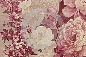 Floral background Wallpaper on the wall