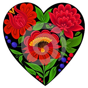 Floral backgrounds, heart