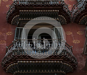 Floral balconies on the main facade