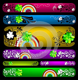 Floral banner set