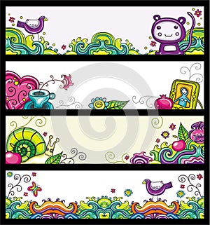 Floral banners (floral series)