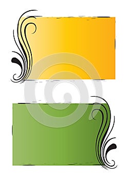 Floral banners - vector