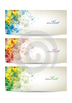 Floral banners. Vector illustration decorative design