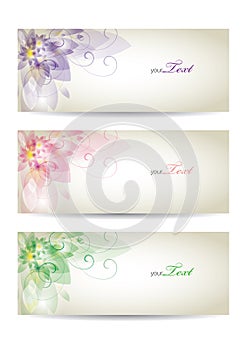 Floral banners. Vector illustration decorative design