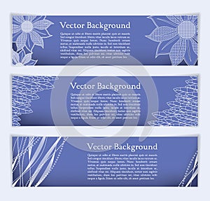 Floral banners vector illustration