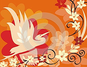 Floral Bird Background Series