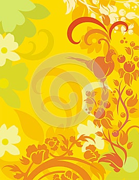 Floral Bird Background Series