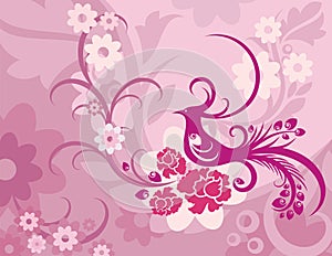 Floral Bird Background Series