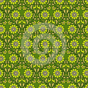 Floral blockprint pattern.