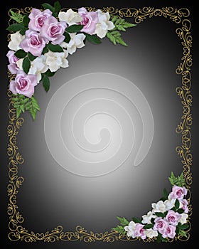 Floral Border lavender roses