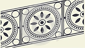 Floral Border Pattern Decorative Seamless Vector, vector design Generative AI