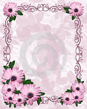 floral border Purple Daisies