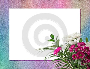 Floral Bouquet and multicoloured border